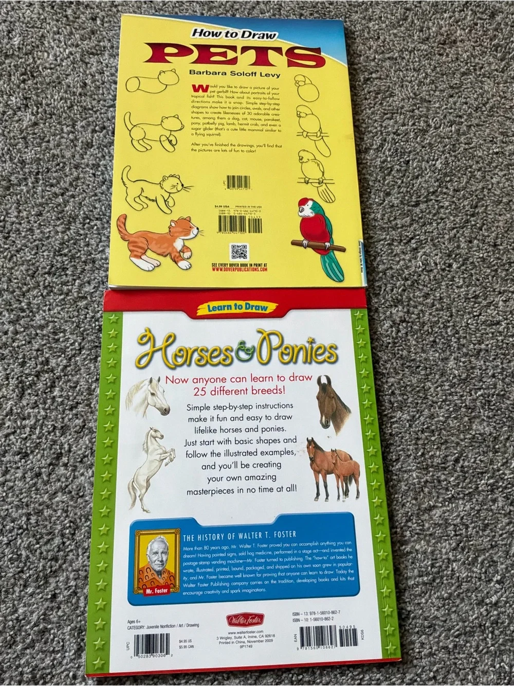 How to Draw Pets & Horses and Ponies - Kids Drawing Books (Yellow, Brown)